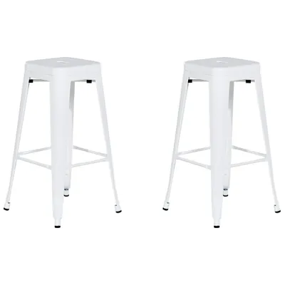 Immagine prodotto di Set di 2 sgabelli da bar 76 cm bianco CABRILLO