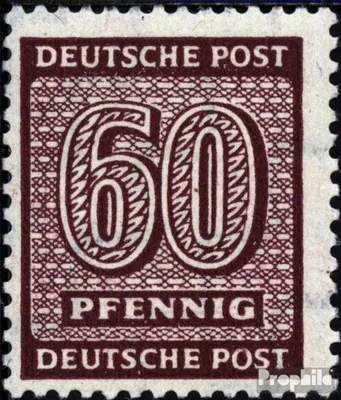 Produktbild von Briefmarken Sowjetische Zone (All.Bes.) 1945 Mi 137Y b  mit Attest postfrisch Ziffer