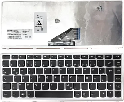 Produktbild von DE - Keyboard mit Silber Rahmen Version2 kompatibel für IBM Lenovo Ideapad U310, U410