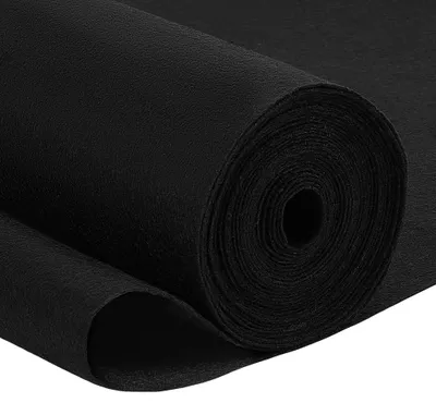 Filzstoffrolle 6 m x 40 cm, schwarz, 1 mm dick, Bastelfilz