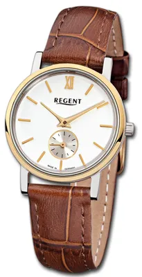 Imagen del producto de Reloj de pulsera Regent para mujer, color marrón. Elegante reloj de cuarzo, esfera analógica. Modelo: D3URGM1450