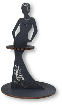 Zdjęcie produktu dla Puzzle 3D Lemn Lady (czarne) – Eco Wood Art