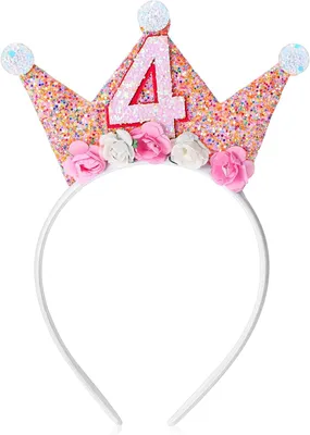 Productafbeelding van Verjaardagskroon - Meisjes - Prinsessenkroon - Hoofdband met rozenbloemen - Babyverjaardag - Feesthoeden