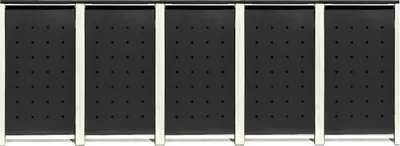 Produktbild von 5 Tailor Mülltonnenboxen Basic für 240 Liter Tonnen /Stanzung 6 /Schwarz / Grau