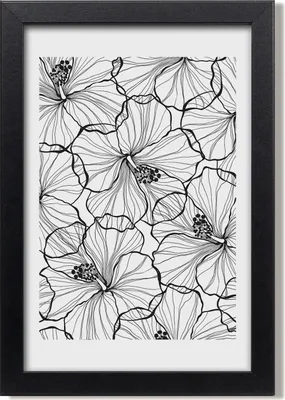 Produktbild von Bild 20x30 MDF-Rahmen, Wandkunst Hibiskus