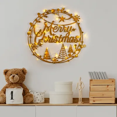 Image de Wallity, XMASGOLD - 021, sculpture murale, or, 100 % MÉTAL, 60 x 72 cm
