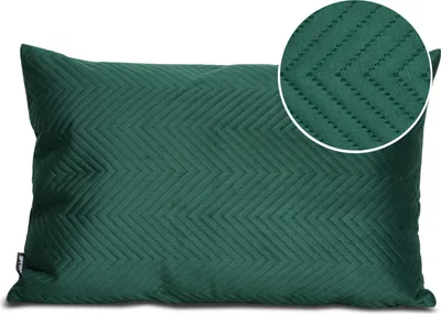 Produktbild von Geronimo | Dekokissen - Grün - 60x40 cm - Gestepptes Kissen - Maschinenwaschbar - Abnehmbarer Bezug - Antiallergisch
