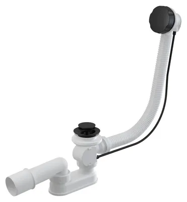 Immagine prodotto di Sifone per vasca da bagno Alcadrain (Alcaplast) automatico completo, nero opaco A55BLACK-80