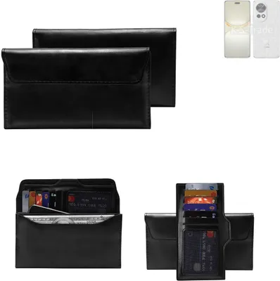 Produktbild von K-S-Trade Handy Hülle kompatibel mit Huawei nova 12 Ultra Schutz Hülle Tasche Schutz Case Handytasche Kunstleder schwarz, 1x