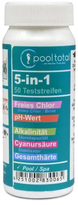 Produktbild von POOL Total 5 in 1 Teststreifen (50 Teststrips)