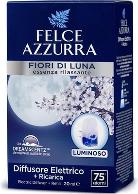 Produktbild von Elektrischer Lufterfrischer mit Fiori di Luna 20ml Nachfüllpackung - Felce Azzurra