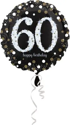 Immagine prodotto di Palloncino in foil Happy Birthday Sparkling 60 45cm