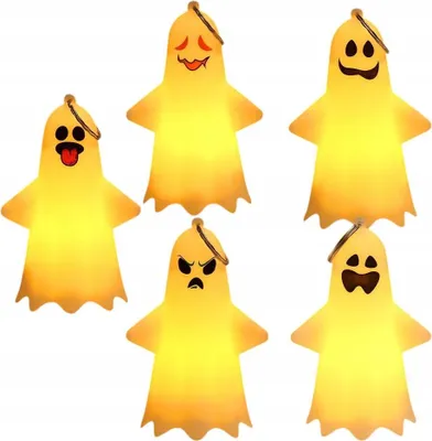 Zdjęcie produktu dla Lomug Zestaw 5Szt Duchy Led Ozdoba Halloween Łańcuch Świetlny Do Wnętrz