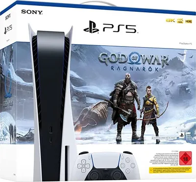 Obrázok produktu pre Sony Playstation 5 Disc Edition 825GB Weiß - God of War Ragnarök Edition