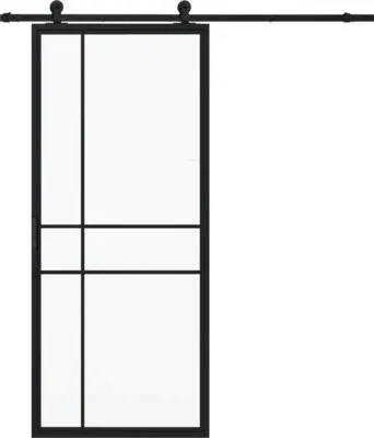 Produktbild von Pertura Schiebetür Komplett-Set Jarn 06 Satin 1000x2350 mm inkl. Laufschiene mit Rolle,Griff-Set
