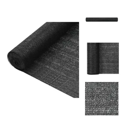 Produktbild von vidaXL Zaunblende Schwarz 2x25 m HDPE 75 g/m² -  Sonnenschirme & Sonnenschutze