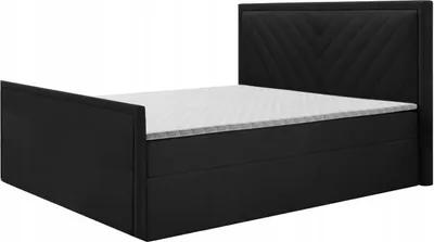 Produktbild von Boxspringbett POLI 2 , Topper Federkern , 180 x 200 cm , ( Schwarz - Kronos 07 )
