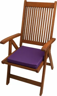 Produktbild von Stuhlkissen 40x40x4cm Violett | Sitzkissen | Gartenkissen für Rattanmöbel | Outdoor-Stuhlkissen | Sitzauflage für einen Gartenstuhl