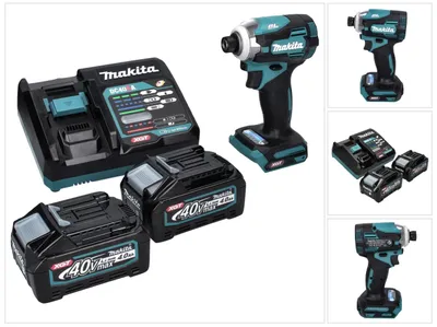 Productafbeelding van Makita TD 001 GM2 accu-slagmoersleutel 40 V 220 Nm 1/4" XGT Brushless + 2x accu 4,0 Ah + oplader