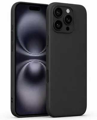 Immagine prodotto di Custodia in TPU opaca per iPhone 16 Pro da 6,3", colore nero, productTiles.product.images.aiGenerated