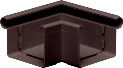 Produktbild von INEFA Rinnenwinkel 90 Grad kastenförmig Außenwinkel, PVC NW68 / 68mm Dunkelbraun Wulst außen, Verbindungsstück Dachrinnenzubehör,  Germany