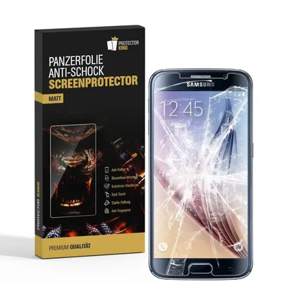 Zdjęcie produktu dla 2x folia pancerna na ekran Samsung Galaxy S6 ANTI-SHOCK MATT