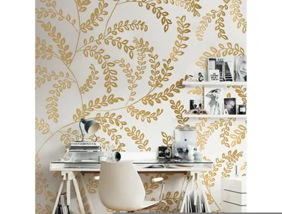 Produktbild von Coloray Fototapete 208x146 cm An Einer Wand Latex Latextapete - Gold verlässt Gold.