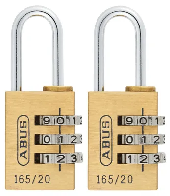 Produktbild von ABUS Zahlenschloss 165/20 - Kofferschloss, Vorhängeschloss aus Messing