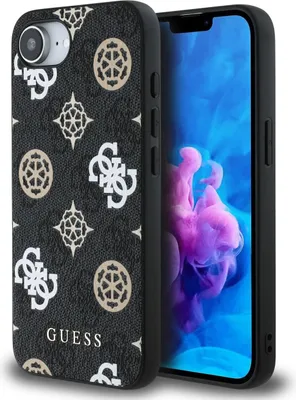 Produktbild von Guess Polyurethan4G Peony Hülle Mit Magsafe Für Iphone 16E - Schwarz