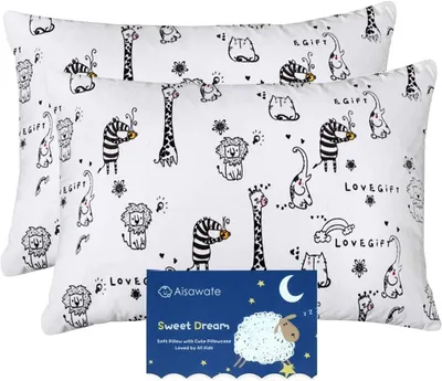 Produktbild von Kissenbezug 40x60cm, 2er-Pack, 100% Baumwolle, Atmungsaktiv, Maschinenwaschbar, für Kinder
