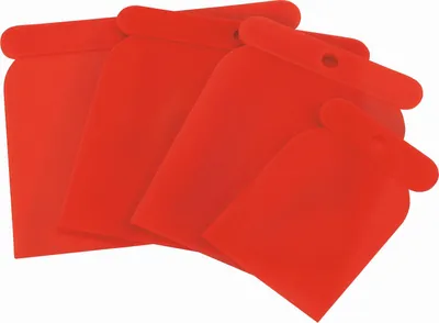 Produktbild von TRIUSO Japanspachtel-Satz, 4-teilig, aus Kunststoff, Blattbreite 50/80/100/120 mm