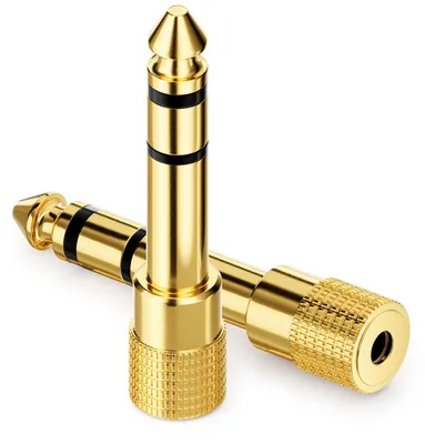 Produktbild von deleyCON Klinke Adapter 6,35mm auf 3,5mm Stereo Audio, 2 Stück