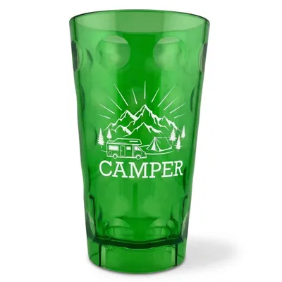 Camper Dubbebecher 0,5 Liter (Grün) - Plastikbecher, Trinkbecher ideal für Camping