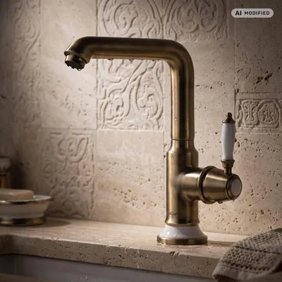 Obrázek produktu pro PaulGurkes, umyvadlová baterie/baterie do kuchyně, mosaz, bronz, nostalgický design