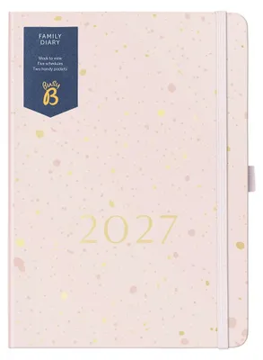 Obrázek produktu pro Busy B – Rodinný deník formátu A5 pro rok 2027 – 5 kalendářů – Růžová barva