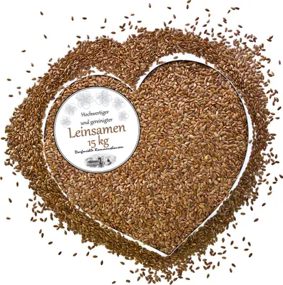 Image de Grains entiers de graines de lin naturelles Coussins chauffants 15 kg Additif Alimentaire pour Chevaux Oiseaux Poultry Selection DML