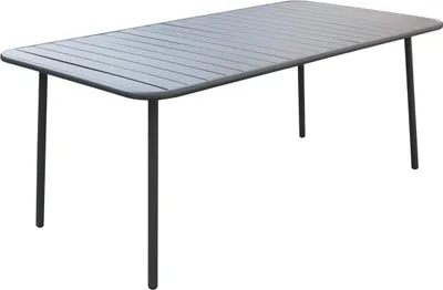 Immagine prodotto di Tavolo da giardino in metallo "Bilbao" - 180 x 90 x 71 cm - Grigio