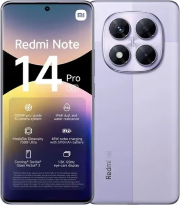 Zdjęcie produktu dla Xiaomi Redmi Note 14 Pro 12+512GB 6.67" 5G Lavender Purple EU Xiaomi
