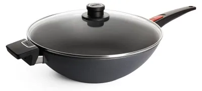 Wokpfanne Ø 34 cm, Aluguss, antihaft, ofenfest, mit Deckel