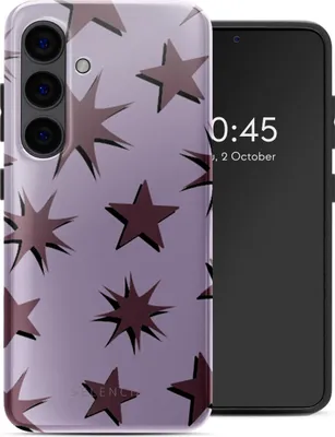 Zdjęcie produktu dla Selencia Vivid Backcover dla Samsung Galaxy S24 - Stars Plum Lilac