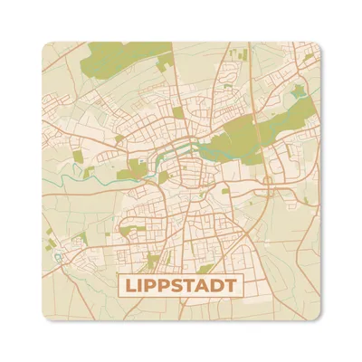 Produktbild von MuchoWow® Mauspad Mousepad Karte - Lippstadt - Karte - Stadtplan - Vintage 30x30 cm - Mousepads - Maus Mat - Pad - Mausunterlage - Gaming