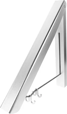 Produktbild von Wandmontierter, silberner und faltbarer Wäscheständer aus Aluminium für den Innenbereich