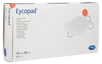 Obrázek produktu pro Hartmann Eycopad® oční obklady, sterilní 70 x 85 mm - 50 kusů | balení (50 ks)