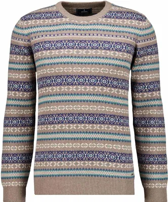 Ragman Strickpullover Jacquard in beige