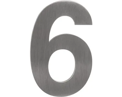 Obrázok produktu pre Samolepka číslo "6" nerez 50x1,5 mm