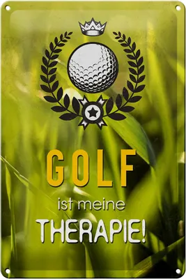 Produktbild von Blechschild Spruch 20x30cm Golf ist meine Therapie Schild