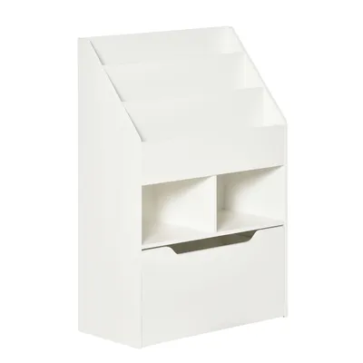 Immagine prodotto di HOMCOM Piccola Libreria per Bambini con Ripiani e Cassetto in MDF, 60x29.9x90cm, Bianco