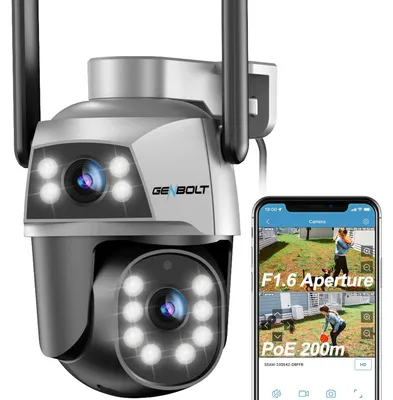 Zdjęcie produktu dla Kamera monitoringu zewnętrzna Wi-Fi z podwójną soczewką i widokiem 360°