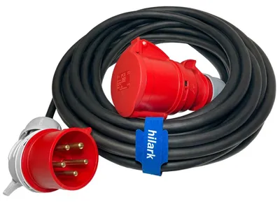 Produktbild von CEE Starkstrom-Verlängerungskabel H07RN-F 5G4 mm² Winkelstecker 5-polig 32A 400V IP44 50m