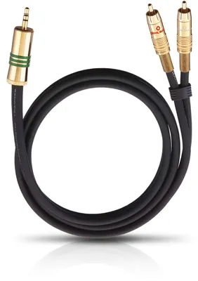 Produktbild von OEHLBACH 2056, 3.5mm, Männlich, 2 x RCA, Männlich, 1 m, Schwarz